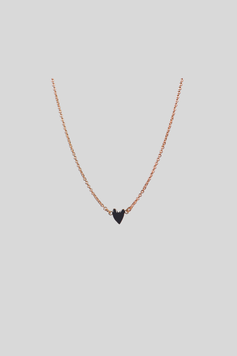 GRANT heart necklace - black