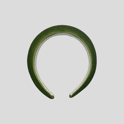 Green velvet headband
