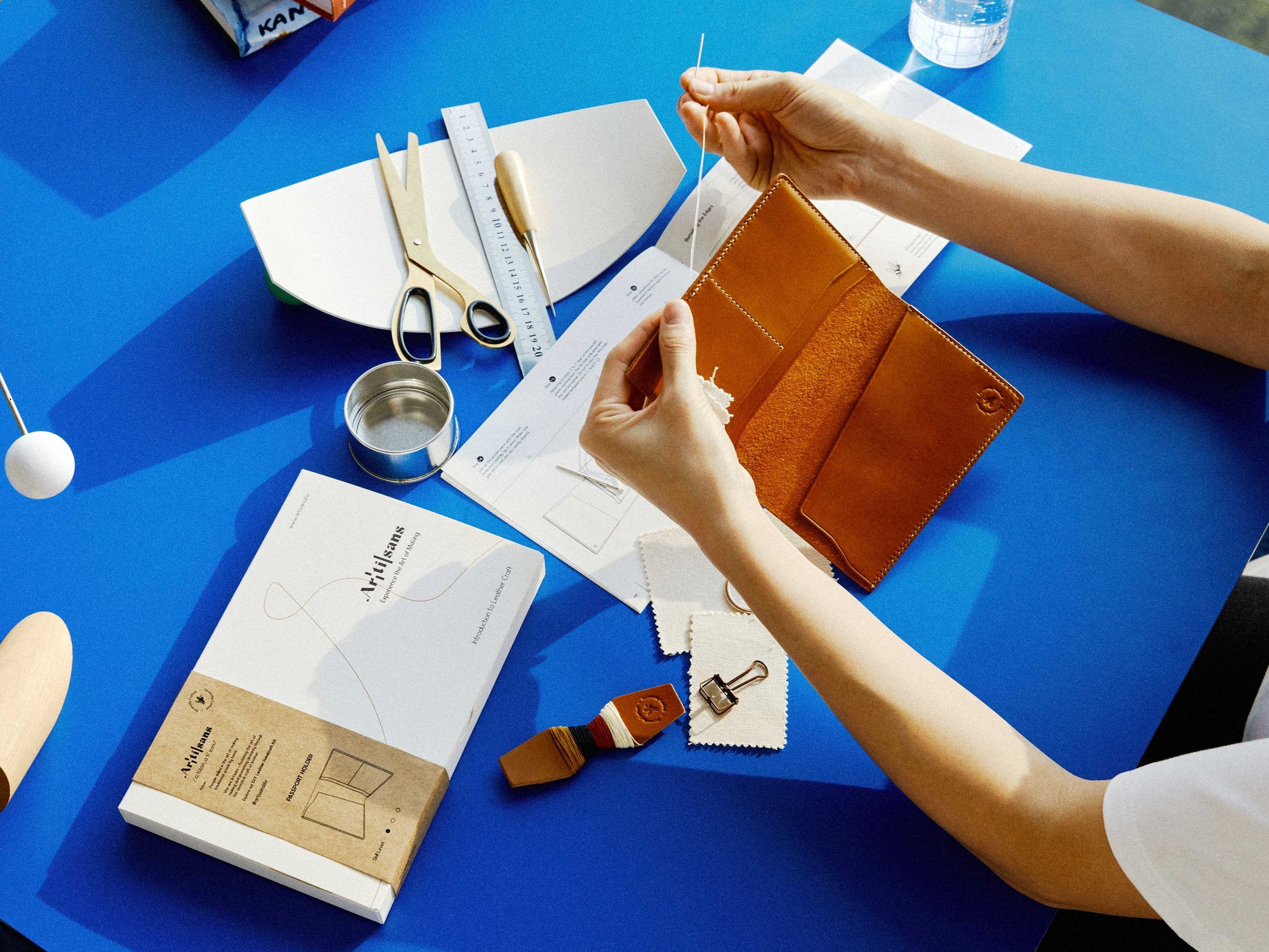 Leather Passport Case - Craft Kit