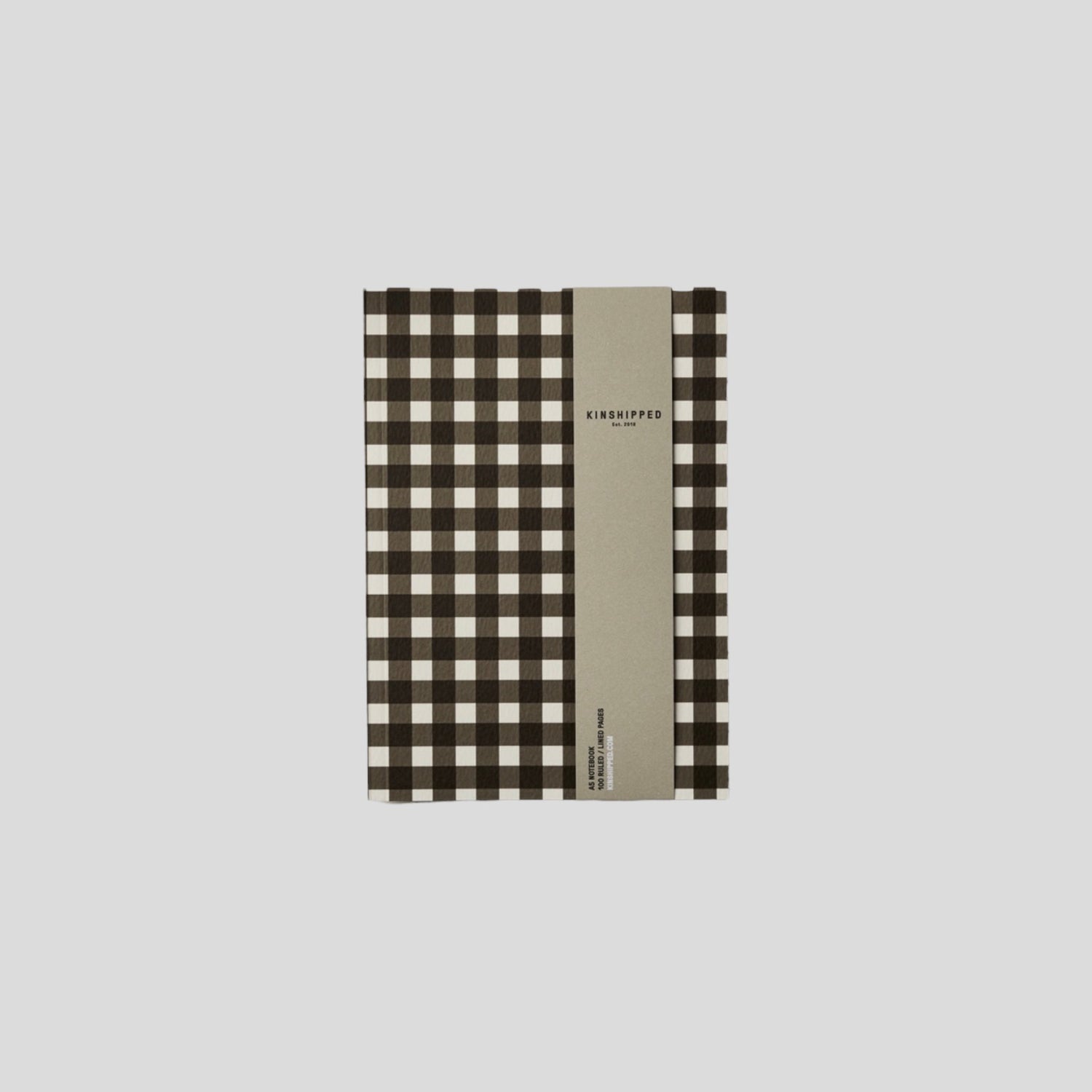 Gingham check notebook