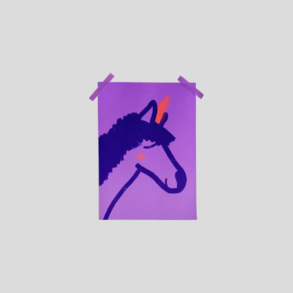 Postcard unicorn