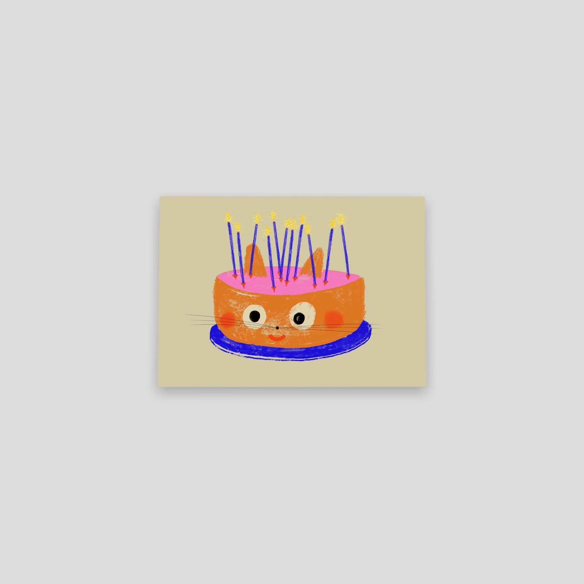 Postcard cat cake