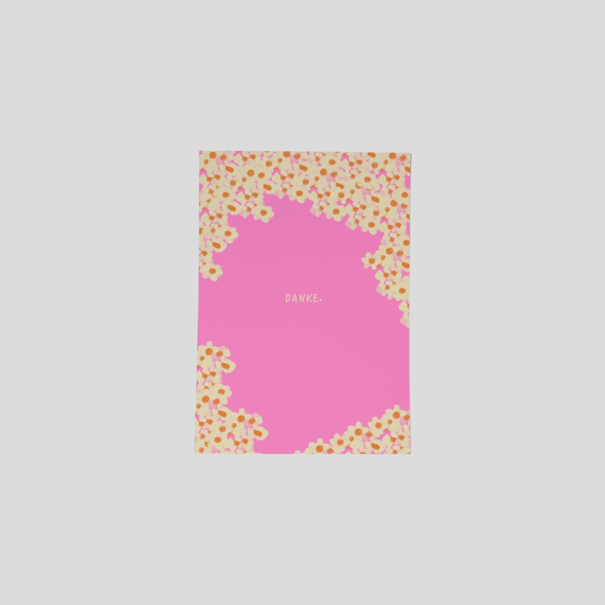 Postcard thank you pink